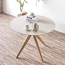 【希少】白木 ラウンドテーブル made in USA K&K 1930 Japan Lounge table - 杉工場