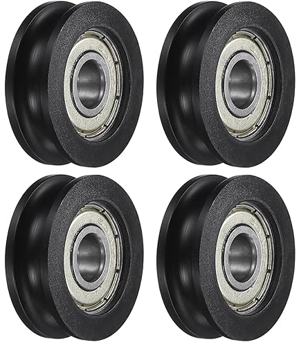 Amazon | uxcell 2個U608ZZ POMプーリーUグルーブボールベアリング8 x