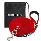 犬用リード ロングリード 犬しつけ用 訓練 大型犬 中型犬 小型犬 伸縮 長さ調節可リード ナイロン製 丈夫 長い ペット用品 (5m/レッド)