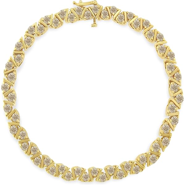 Amazon | スターリングシルバーダイヤモンドリンクブレスレット( 1.33