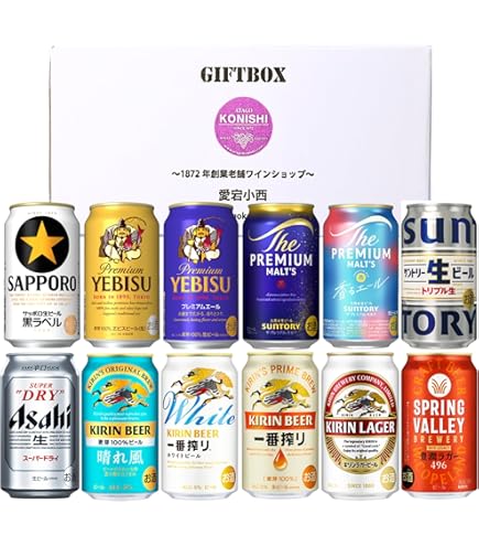 Amazon.co.jp: 【ギフト用】人気ビール 4種セット 350ml缶（スーパー