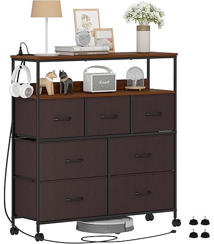 Amazon｜LunarLight チェスト タンス 幅114.5奥行30高さ79㎝ 収納