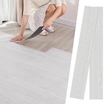 フロアタイルシート65枚 約5.4畳分 木目ホワイト 置くだけ 厚手2mm Amazon | フロア タイル 木目 置く だけ 6畳/12畳 クッション マット