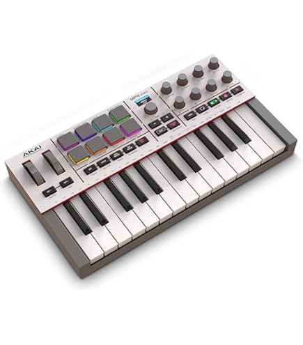 Novation Launchkey Mini 37 White (MK4) - Portable USB MIDI