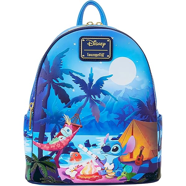 海外ディズニー⭐️スティッチ 光る ラウンジフライ クロスボディ バッグ Amazon.co.jp: Loungefly ディズニー リロ&スティッチ キャンプ