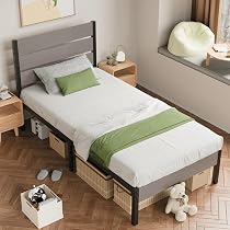 Amazon｜Alebert ベッドフレーム シングル スチールベッド 耐荷重180kg