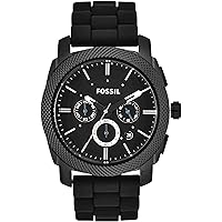Fossil Men's Machine Stainless Steel and Silicone Chronograph Quartz Watch
