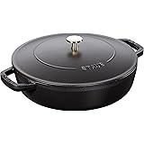 ストウブ(Staub) 「 ブレイザー ソテーパン ブラック 24cm 」 両手 鋳物 ホーロー 鍋 浅型 すき焼き IH対応 【日本正規販売品】 Braiser 40511-473