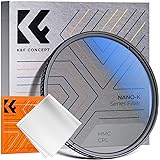 K&F Concept 62mm PLフィルター サーキュラー コントラスト 反射調整用レンズフィルター 高透過率 薄枠 円偏光フィルター CPLフィルター 1枚クリーニングクロス付属（NANO-Kシリーズ）