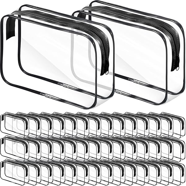 TSA Approved Clear Travel Toiletry Bag - 2 Pack Quart Size Makeup Bags For Men And Women | Buy Now With Express International Delivery
