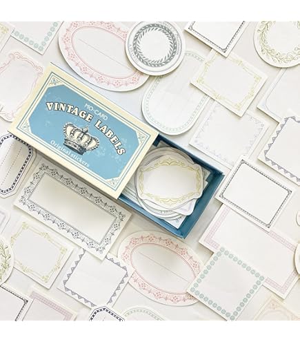 アンティーク ラベルシール ステッカー リメ缶 ジャンクジャーナル №886s Amazon.co.jp: シール ステッカー フレークシール ラベル 60枚