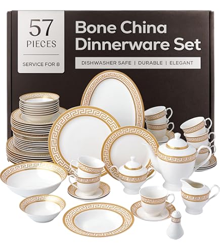 Mikasa Cameo Platinum 40-Piece Dinnerware Set, Dinner,Salad,Cereal