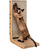 EHEYCIGA 猫 爪研ぎ 縦型 猫 爪とぎベッド 猫 つめとぎ L 猫の爪とぎ段ボール （L字型，42x28x68cm） | 家 猫グッズ