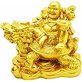 仏像 布袋さん 七福神 オブジェ インテリア 龍亀に座 布袋様 置物っている布袋 弥勒菩薩 仏像 商売繁盛 金運 招財 財運 開運 風水グッズ インテリア 開運祈願 お守り 魔除け お礼 新年 贈り物
