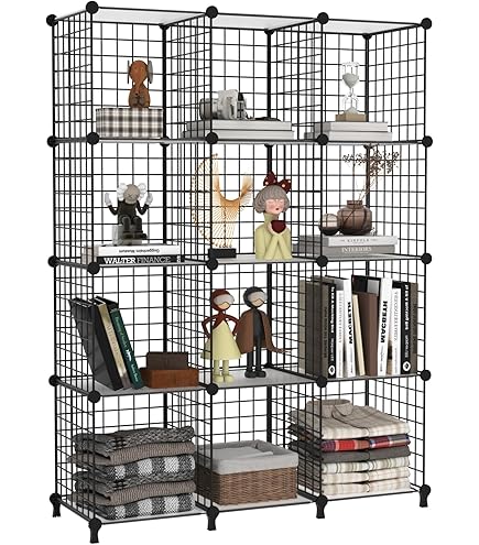 Amazon｜AWTATOS ワイヤーキューブ収納 メタル収納棚 本棚、モジュラー
