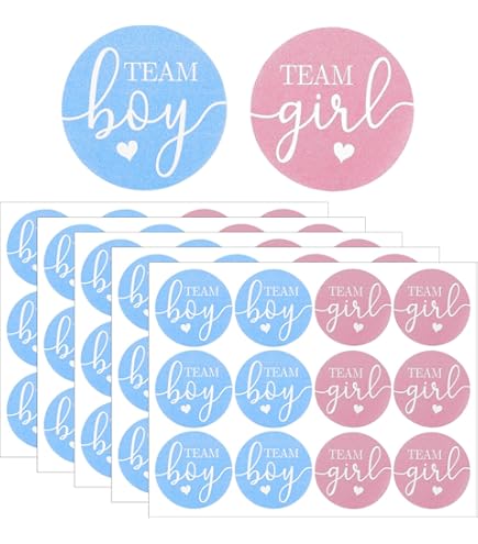 Gender Reveal Stickers voor feestuitnodigingen en stemspellen, 120 stuks Team Boy en Team Girl labels met goudfolie voor Reveal-feestjes en babyshowers (roze, marineblauw Gender Reveal Stickers voor feestuitnodigingen en stemspellen, 120 stuks Team Boy en Team Girl labels met goudfolie voor Reveal-feestjes en babyshowers (roze, marineblauw