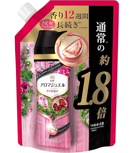 アロマジュエル 香り付けビーズ ざくろブーケ 本体 特大 805mL×6個 Amazon | レノア ハピネス アロマジュエル 香り付け専用ビーズ ざくろ