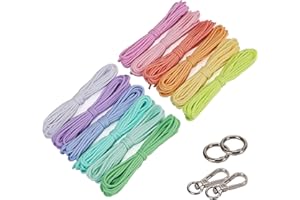 パラコード 2mm 長さ3ｍ - スマホショルダー - パラコード セット - ドローコード - ナップサック 紐 - 紐 手芸 - パラコード キット DIY 編み物 手芸 キーホルダー （12色Aセット）