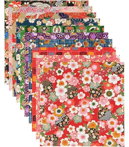 Amazon | 和紙かわ澄 千代紙 友禅和紙 15×15cm 15柄・15枚入 青色系B
