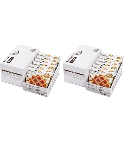 Amazon.co.jp: マネケン ベルギーワッフル メープル 6個入り お菓子 個