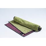 kainoo 今治タオル フェイスタオル 日本の伝統色 34cm×85cm 緑系 威光茶×紫根色 日本製 今治 優しい肌触り 業務用タオル エステ用タオル キッチンタオル リバーシブル 綿100％ コットン100％ キャンプ