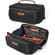 Rugged Tools 2-Piece Tool Bag Combo – Small & Medium Organizer Totes For Electricians, Plumbers, HVAC, Gardeners, And DIYers