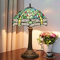 ティファニースタイルテーブルランプ電気スタンドガラスランプ\r ピンクの花3本8 Amazon.co.jp : ティファニースタイルランプ 8インチ ステンド