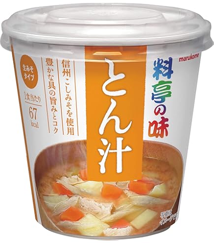 Amazon | マルコメ カップ 料亭の味 とん汁 即席味噌汁 1食×6個 + 長