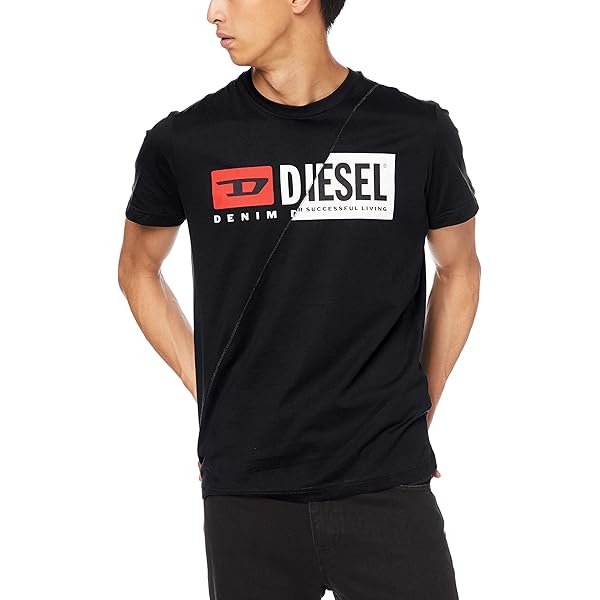 Amazon.co.jp: (ディーゼル) メンズ Tシャツ Wロゴ 半袖 クルー