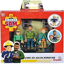 Fireman Sam Figure Double Set - Movable 7cm Characters For Kids