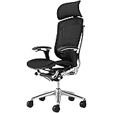 オカムラ オフィスチェア コンテッサ 可動肘 ヘッドレストタイプ 座:メッシュ ブラック CM91AB-FBH1