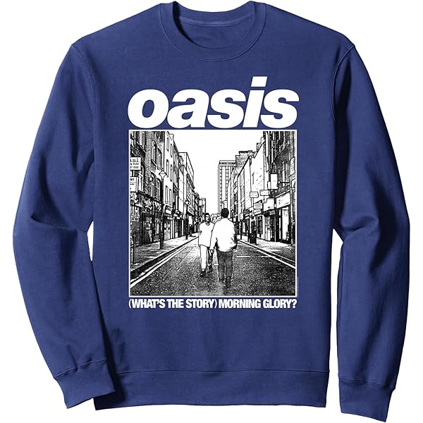 Amazon | Oasis – White Logo On Navy トレーナー | トレーナー