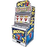 Beistle 5’ 10.5” x 28.5” Cardboard Three Dimensional Slot Machine Photo Prop Las Vegas Themed Casino Prom Decorations, Formal