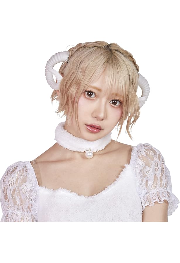 Amazon.co.jp: [kuroobaa] 羊の耳 カチューシャ 羊の角 カチューシャ
