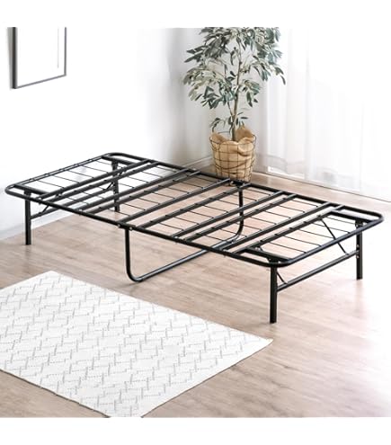 Amazon｜シングル 折りたたみベッド ブラック｜ベッドフレーム