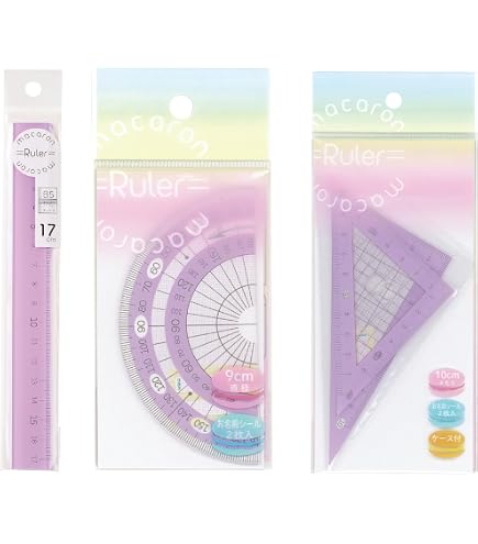 Amazon | 西敬 マカロンシリーズ 定規セット 3種 ミント MRTP-MI