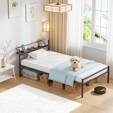 【お渡しする方決まりました】ほぼ新品⭐︎シングルローベッド　フレーム、マット、カバー、フルセット ベッドフレーム 完成品 シングル 幅97奥行195高さ36cm 山善 | 山善