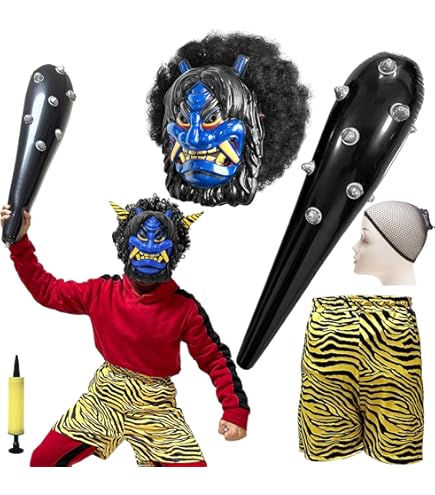 Amazon.co.jp: [GOKEI] 鬼 コスプレ 節分 5点セット 鬼のお面 鬼の