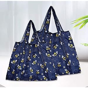 エコバッグ 洗える 【2色 L Sセット】 大容量 軽量 折りたたみ買い物袋 ショッピング/旅行/スポーツ用品の収納