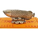 (イスイ)YISHUI 風水置物 風水グッズ 金龍魚 アロワナ 財福の護符付き 樹脂製 金運アップ 開運 お守り feng shui D1014 [並行輸入品]