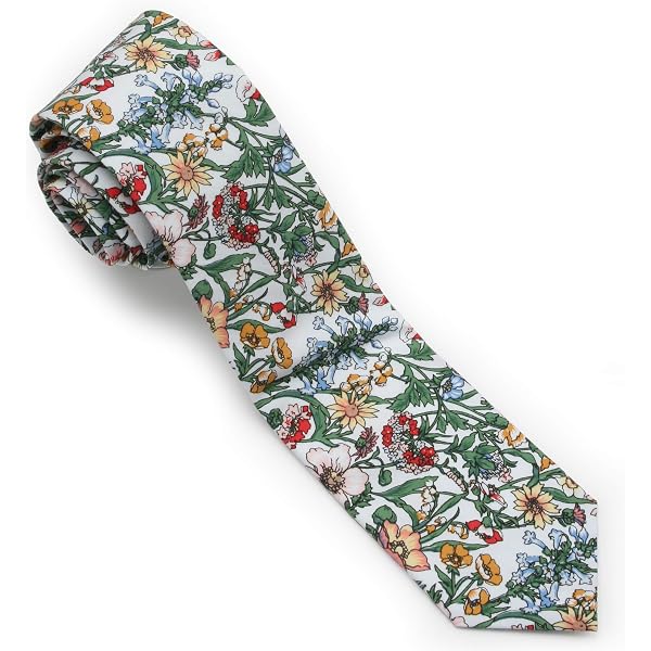 Fun Cow Print Tie For Men – Blue Cattle Pattern Woven Slim Necktie By SARA NELL | Novelty Gift For Dad, Groomsmen, Coworkers - View #5