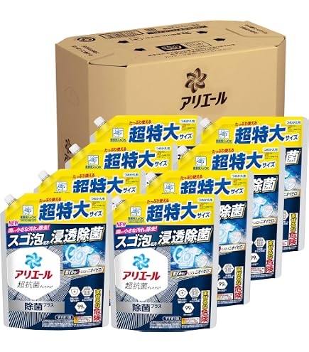 Amazon | 【P&G】アリエール 除菌プラス ジェル つめかえ 超特大サイズ