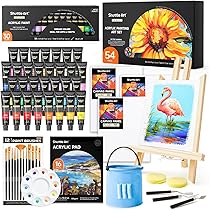 Amazon | Shuttle Art アクリル絵の具 54点セット 30色絵の具セット