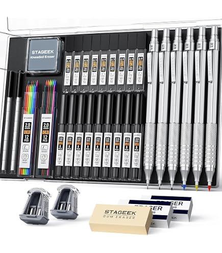 Amazon.co.jp: STAGEEK シルバーメタルシャープペンシル30本セット