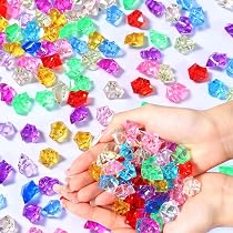 Amazon | Tibemi 宝石すくい アクリル宝石 500g 約270個 22×17mm