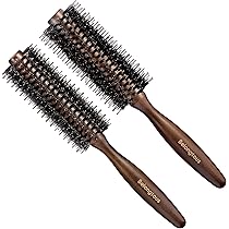 Amazon | Belongtous Boar Bristle 木製ラウンドヘアブラシセット