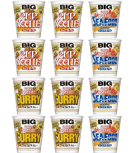 Amazon.co.jp: 日清 カップヌードルBIG 詰め合わせ (3種12食) : 食品