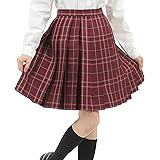 [Eiza] プリーツスカート チェック柄 丈48cm 膝上 スクールスカート 制服 女子高生 e244