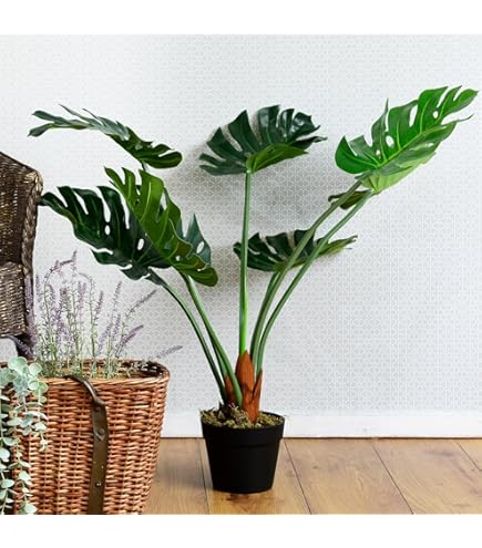 Amazon｜ハギハラ 人工観葉植物 『ボールグラス/月見草』 (L