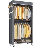 Amazon｜SONGMICS ハンガーラック 洋服かけスチールラック 2段式衣装
